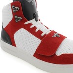Cesario Lux Sneakers // White + Red + Black (US: 8.5)