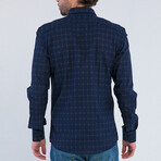 Bennett Long Sleeve Button Up Shirt // Navy + Green (3XL)