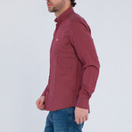 Everett Long Sleeve Button Up Shirt // Bordeaux (M)