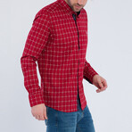 Blake Long Sleeve Button Up Shirt // Bordeaux (2XL)