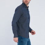 Evan Long Sleeve Button Up Shirt // Navy (S)