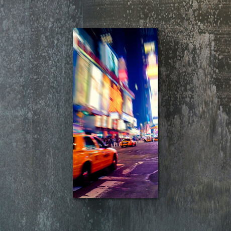 City Series // Time Square Taxi (48"H x 16"W x 0.5"D)