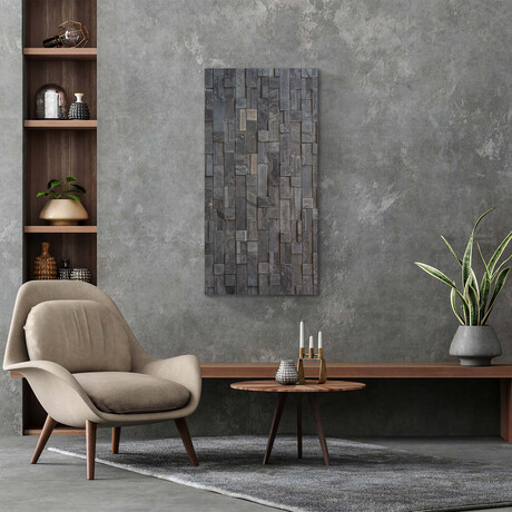 Natural Textures // Silver Slate (48"H x 16"W x 0.5"D)