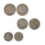 An Era of Seated Liberty Coinage // Dime, Quarter, & Half Dollar // Deluxe Collector's Pouch