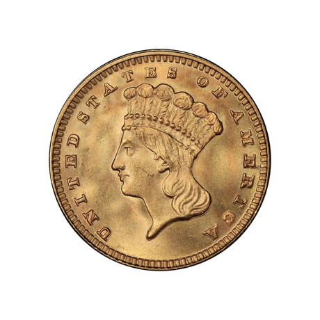 1889 $1 Gold Piece // Type 3 Princess Head // Last U.S. Gold Dollar Issue // PCGS Certified MS67 // Wood Presentation Box