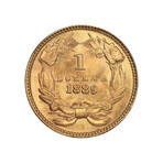 1889 $1 Gold Princess Type 3 // PCGS Certified MS67 // Wood Presentation Box