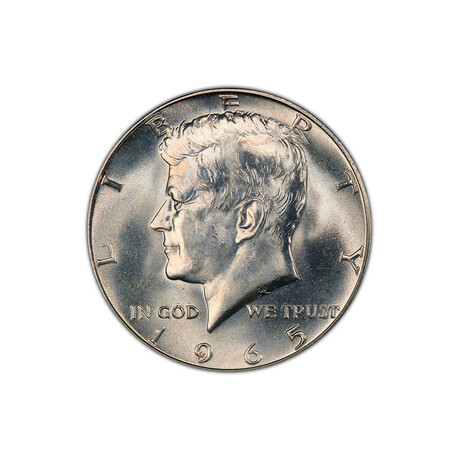 U.S. Kennedy Silver Half Dollar (1965-1970) // Icons of American Coinage Series // Deluxe Display Box