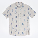 Abyss Button-Up Shirt // White Shrimp (XL)