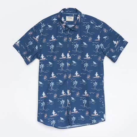 Honolulu Button-Up Shirt // Deep Water (S)