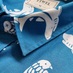 Indico Button-Up Shirt // Mediterranean Blue (M)