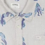 Abyss Button-Up Shirt // White Shrimp (L)