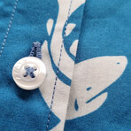 Indico Button-Up Shirt // Mediterranean Blue (M)