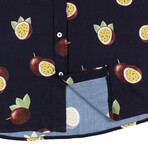 Passionfruit Button-Up Shirt // Pirate Black (M)