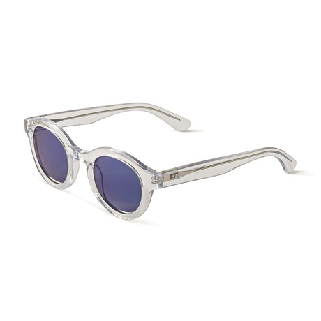 Men's Eden Polarized Sunglasses // Clear + Blue Mirror