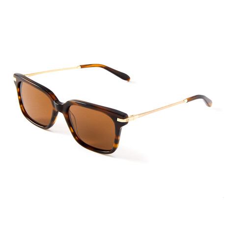 Men's Sasha Polarized Sunglasses // Caramel Gold + Brown
