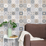 Cement Tile Stickers // Set of 24 (16"H x 24.5"W Area)