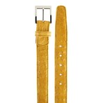 Genuine Ostrich Quill Leather Belt // Adjustable to Size 44 + Under // Sunny