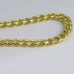 Gold Plated + Sterling Silver Chunky Cuban Link Chain Bracelet // 6mm