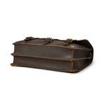 Lakshan Buffalo Leather Satchel Bag // Dark Brown