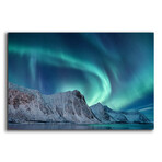 Aurora Borealis In Norway Green (12"H x 16"W x 0.13"D)