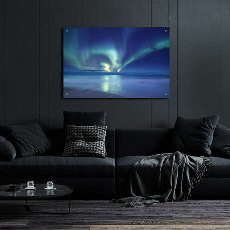 Northern Lights In The Lofoten Islands Norway 7 (12"H x 16"W x 0.13"D)