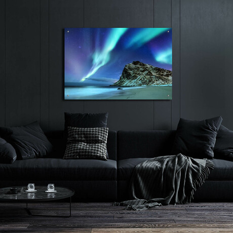 Northern Lights In The Lofoten Islands Norway 2 (12"H x 16"W x 0.13"D)