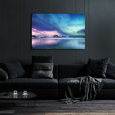 Northern Lights In The Lofoten Islands Norway 8 (12"H x 16"W x 0.13"D)