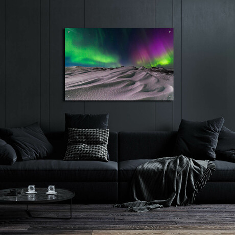Northern Lights On The Arctic Ocean Shore 1 (12"H x 16"W x 0.13"D)