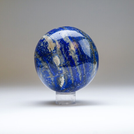 Genuine Polished Lapis Lazuli Sphere 8.4 lb + Acrylic Display Stand