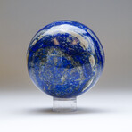 Genuine Polished Lapis Lazuli Sphere 8.4 lb + Acrylic Display Stand
