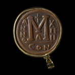 Large Byzantine Coin Pendant // Justinian I, 527-565 AD