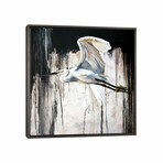 Abstract Egret by Sandi Baker (18"H x 18"W x 0.75"D)