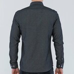 Pembroke Button Up Shirt // Dark Gray + White (M)
