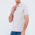 Solid Short Sleeve Polo Shirt // Gray (L)
