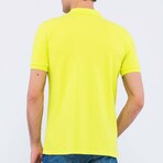 Solid Short Sleeve Polo Shirt // Neon Yellow (M)