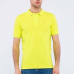 Solid Short Sleeve Polo Shirt // Neon Yellow (XL)