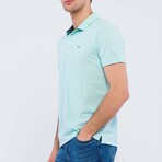 Oxford Pique Short Sleeve Polo Shirt // Light Blue (3XL)