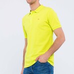 Solid Short Sleeve Polo Shirt // Neon Yellow (M)