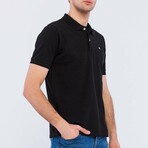 Conrad Short Sleeve Polo Shirt // Black (XL)