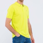 Solid Short Sleeve Polo Shirt // Neon Yellow (L)