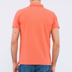 Oxford Pique Short Sleeve Polo Shirt // Pale Orange (M)