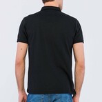 Oxford Pique Short Sleeve Polo Shirt // Black (M)