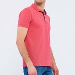 Oxford Pique Short Sleeve Polo Shirt // Red (XL)