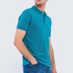 Duke Short Sleeve Polo Shirt // Cyan Blue (L)