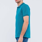 Duke Short Sleeve Polo Shirt // Cyan Blue (L)