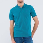 Duke Short Sleeve Polo Shirt // Cyan Blue (XL)
