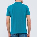 Duke Short Sleeve Polo Shirt // Cyan Blue (S)
