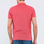 Oxford Pique Short Sleeve Polo Shirt // Red (3XL)