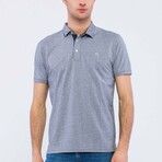 Oxford Pique Short Sleeve Polo Shirt // Slate Blue (M)