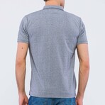 Oxford Pique Short Sleeve Polo Shirt // Slate Blue (S)